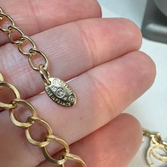 Vintage CHANEL Charm Necklace - Ivory Enamel, Made in France